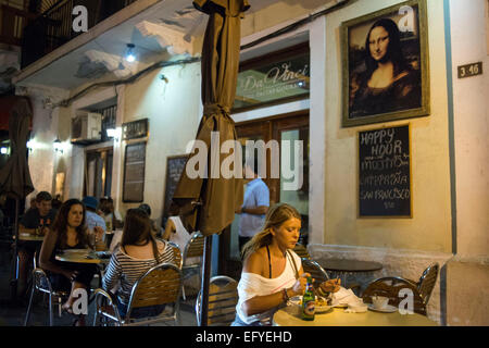 Italienisch Restaurant Da Vinci in der alten Stadt Panama-Stadt. San Filipe Bezirk von Casco Viejo, UNESCO-Weltkulturerbe, Panama-Stadt Stockfoto