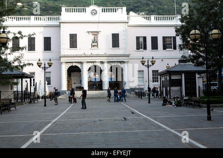 John Mackintosh Square und Parliament House Gebäude, Gibraltar, Britische überseegegend in Südeuropa Stockfoto