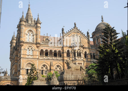 Chhatrapati Shivaji Terminus früher Victoria Bahnhof in Mumbai, Indien Stockfoto