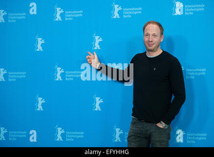 Berlin, Deutschland. 12. Februar 2015. Schauspieler Johann von Buelow bei einem Fototermin für den Film 13 Minuten (Elser) während der 65. jährlichen Filmfestspiele Berlin, in Berlin, Deutschland, 12. Februar 2015. Der Film wird im offiziellen Wettbewerb der Berlinale präsentiert die vom 05 bis 15. Februar 2015 läuft. Foto: LUKAS SCHULZE/Dpa/Alamy Live News Stockfoto