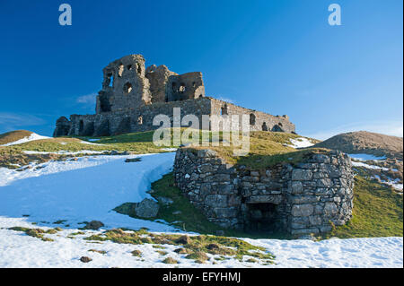 Das 15. Jahrhundert Ruinen von Auchindoun Schloß 1/2 Meile von der A941 Straße in der Nähe von Dufftown, Morayshire.SCO 9547. Stockfoto