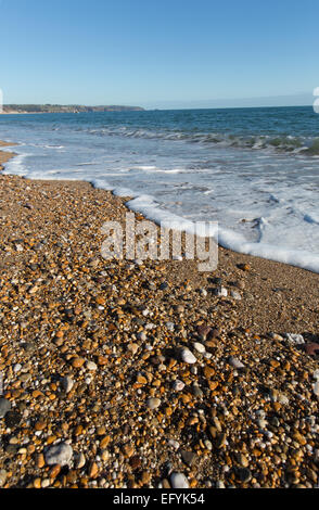 Malerische Aussicht auf Devons Slapton Sands Beach. Stockfoto