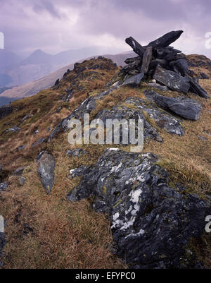 Sgurr Na betrachtet Ciche, Pap von Glencoe, von Sgurr a'Choise über Glen Crerans, Argyll, Schottland Stockfoto