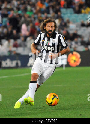 Vorsaison freundlich - australische A-League All-Stars (2) V (3) Juventus - ANZ Stadium Featuring: Andrea Pirlo Where: Sydney, Australien bei: 10. August 2014 Stockfoto