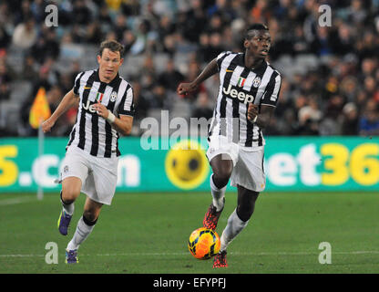 Vorsaison freundlich - australische A-League All-Stars (2) V (3) Juventus - ANZ Stadium Featuring: Paul Pogba Where: Sydney, Australien bei: 10. August 2014 Stockfoto