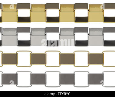 Nahtlose quadratischen Ketten Stockfoto