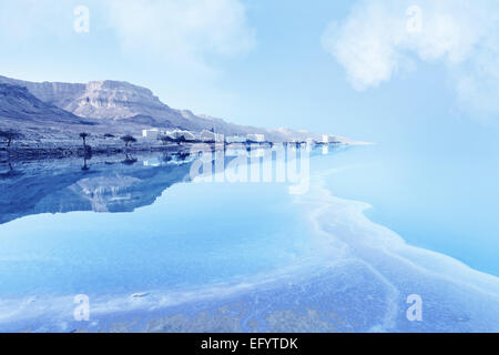 Orte des Toten Meeres in Israel in den Sommerferien Stockfoto