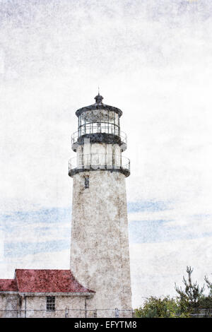 Historischer Leuchtturm in Truro Massachusetts auf Cape Cod Stockfoto