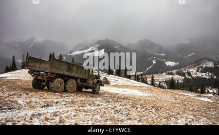 4 x 4 Offroad durch die Ukraine. Stockfoto