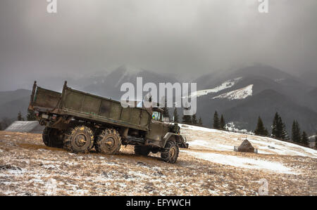 4 x 4 Offroad durch die Ukraine. Stockfoto