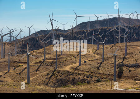 WIND TURBINE KRAFTWERK TEHACHAPI KALIFORNIEN USA Stockfoto