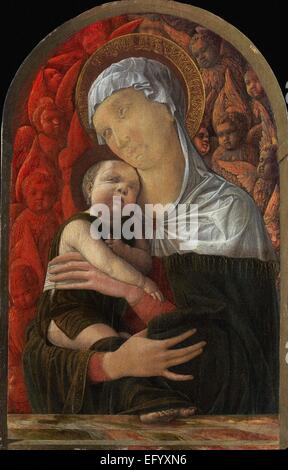 Andrea Mantegna Madonna und Kind mit Seraphim und Cherubim Stockfoto