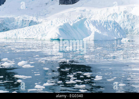 Malerische Paradies Harbor, auch bekannt als Paradise Bay, hinter Lemaire und Bryde Inseln in der Antarktis Stockfoto