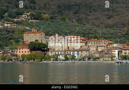 San Feliciano Dorf, Lago Trasimeno, Perugia, Umbrien, Italien Stockfoto
