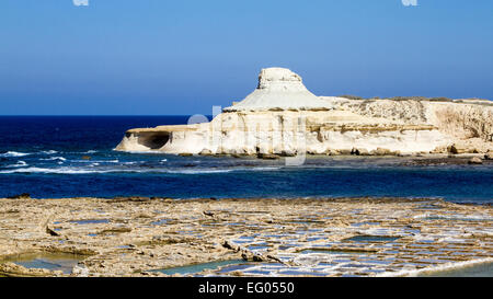 Salinen in Xwenji, Gozo Malta Stockfoto