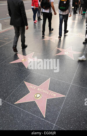 Hollywood Walk of Fame, Hollywood Boulevard, Los Angeles, Kalifornien, USA Stockfoto