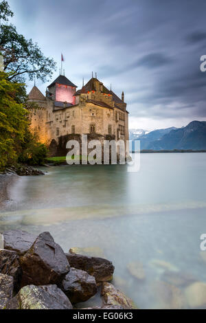 Château de Chillon, Montreux, Schweiz. Stockfoto