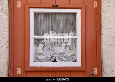 Tür im Stadtteil Alfama von Lissabon in Portugal Stockfoto