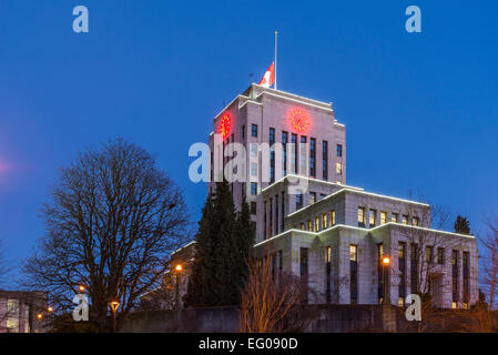 Rathaus von Vancouver, Vancouver, Britisch-Kolumbien, Kanada Stockfoto