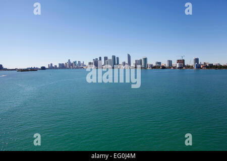 USA, Florida, Miami, Skyline der Stadt Stockfoto