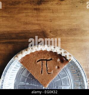 Kürbiskuchen mit Pi-symbol Stockfoto