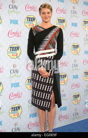 Prominente besuchen des Fuchses 2014 Teen Choice Awards - Press Room in The Shrine Auditorium.  Mitwirkende: Shailene Woodley wo: Los Angeles, California, Vereinigte Staaten von Amerika bei: 10. August 2014 Stockfoto