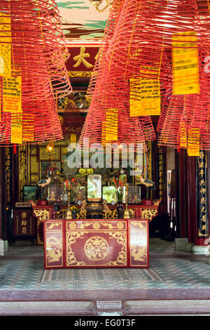 Hoi an, Vietnam. Aula der chinesischen Fujian Kongregation aka Phuc Kien Hoi Quan. Stockfoto