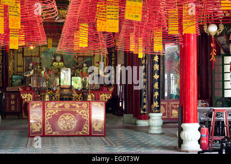 Hoi an, Vietnam. Aula der chinesischen Fujian Kongregation aka Phuc Kien Hoi Quan. Stockfoto