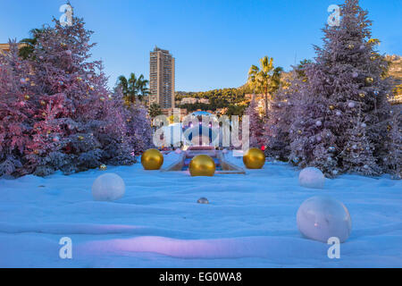 Casino-Plaza im Winter, Monte Carlo, Monaco Fürstentum Stockfoto