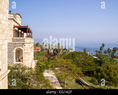 Blick von der Tiberius zum Meer von Galiläa, Israel Stockfoto