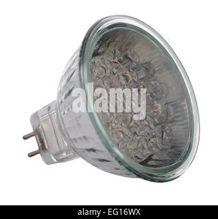 Schneiden Sie das Bild von einer Energiesparlampe Stockfoto