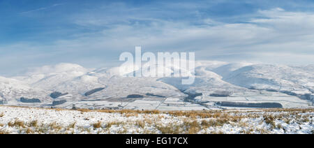 Moffat Hills im Winterschnee. Moffat, Dumfries und Galloway. Schottland Stockfoto