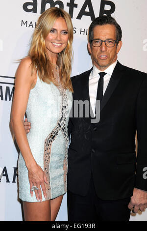 Heidi Klum und Kenneth Cole Teilnahme an 2015 AmfAR New York Gala im Cipriani Wall Street am 11. Februar 2015 in New York City/Picture alliance Stockfoto