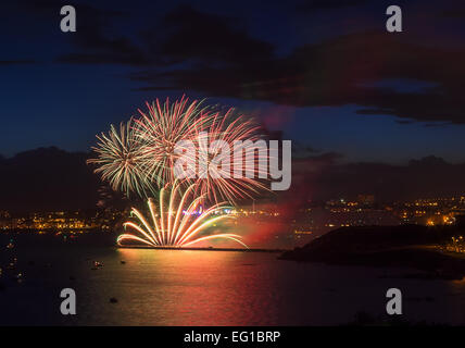 Feuerwerk, Thanksgiving, Silvester, Lichter, vierten Juli, Feuer, Farben, bunt, Rauch, Feier, Pyrotechnik Stockfoto