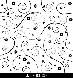 Ein Bild von einem eleganten swirly Blatt Blume Hintergrund. Stockfoto