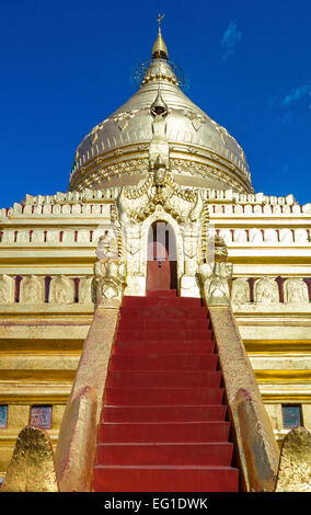 Myanmar, Bagan, die wichtigsten Pagode des Tempels Kuthodaw. Stockfoto