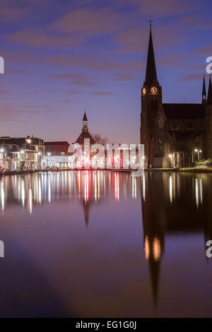 Das historische Dorf Leidschendam, liegt in den Niederlanden bei den Rijn-schiekanaal Stockfoto