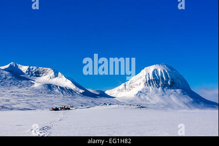 Camping in der Arktis Stockfoto