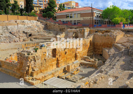 Römisches Amphitheater, Tarragona, Katalonien, Spanien Stockfoto