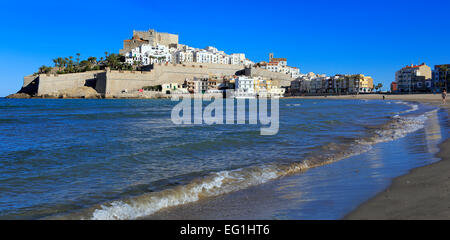 Burg, Peniscola, Valencia, Spanien Stockfoto