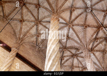 Säulensaal im Silk Austausch (Lonja De La Seda), Valencia, Valencia, Spanien Stockfoto