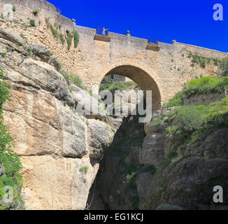 Alte Brücke (Puente Viejo), Ronda, Andalusien, Spanien Stockfoto