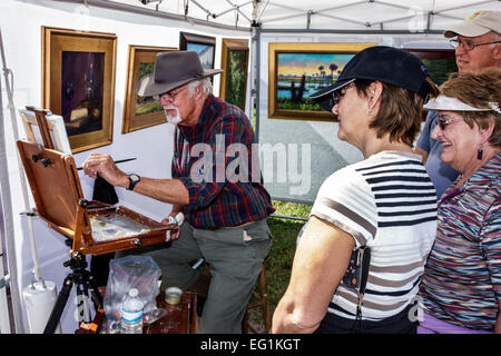 Sebastian Florida, Sebastian River Waterfront Fine Art and Music Festival, Verkäufer von Verkäufern, Verkaufsstände Stand Händler Markt Marktplatz, Stockfoto