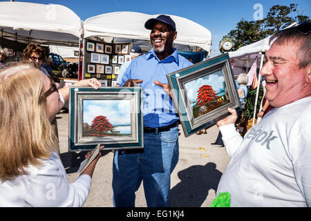 Sebastian Florida, Sebastian River Waterfront Fine Art and Music Festival, Verkäufer von Verkäufern, Verkaufsstände Stand Händler Markt Marktplatz, Stockfoto