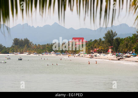 Pantai Cenang Beach, der Insel Langkawi, Malaysia. Stockfoto