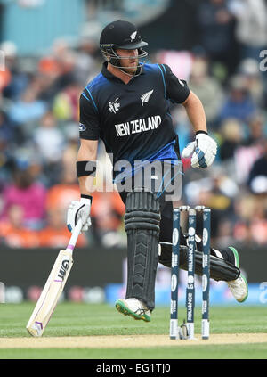 Christchurch, Neuseeland. 14. Februar 2015. Corey Anderson während des ICC Cricket World Cup-match zwischen Neuseeland und Sri Lanka bei Hagley Oval in Christchurch, Neuseeland. Samstag, 14. Februar 2015. © Aktion Plus Sport/Alamy Live-Nachrichten Stockfoto