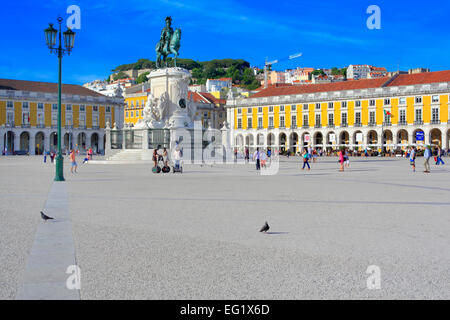 Statue von König José I (1775), Praça Comercio (Commerce Square), Lissabon, Portugal Stockfoto