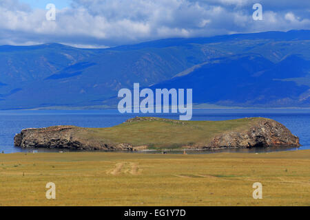 Olchon, Landschaft in der Nähe von Charanzy, Baikalsee, Russland Stockfoto