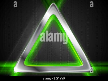 Metall Hintergrund und grün leuchtenden Licht. Vektor-design Stockfoto