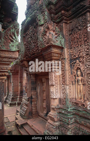 Banteay Srei Tempel (967), Angkor, Kambodscha Stockfoto